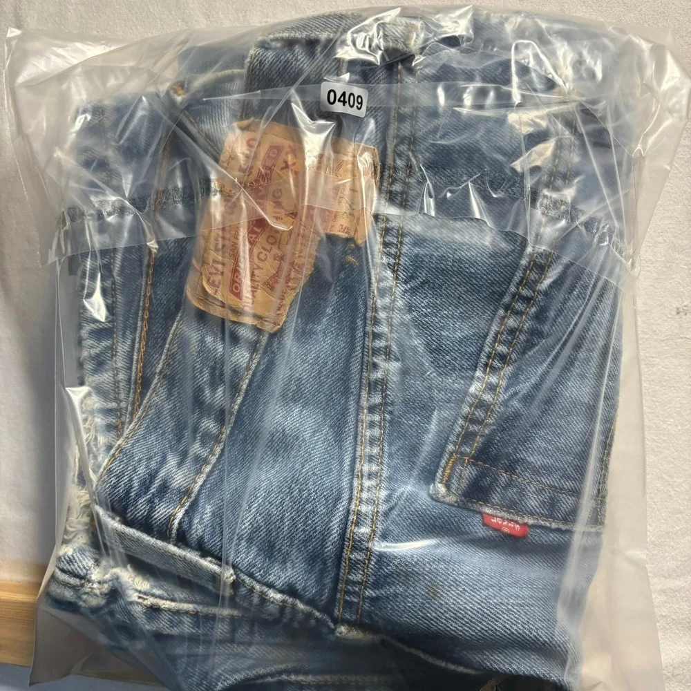 VTG Levi's 501 Jeans Mens 36x34 Fit 34x33 Blue Button Fly Straight Leg 90s Denim